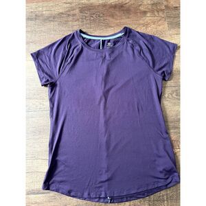 Champion Women Performance Workout Running Tee Shirt Short Sleeves Purple Size S